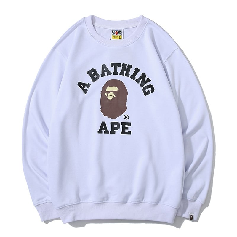 BAPE A Bathing Ape Head Sweater-White